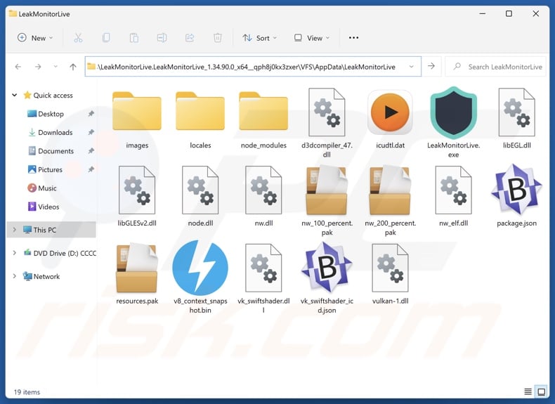 LeakMonitorLive PUA install folder