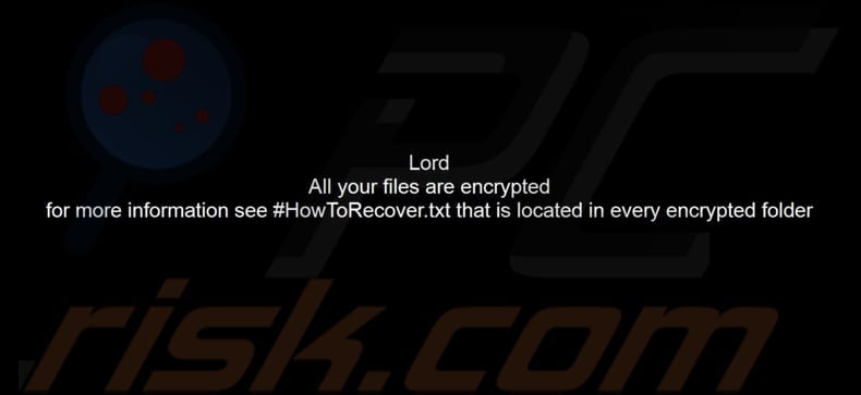 Lord ransomware wallpaper