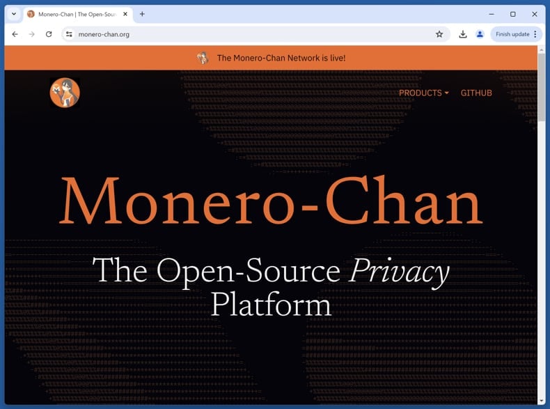 Monero-Chan Airdrop Scam real website (monero-chan.org)