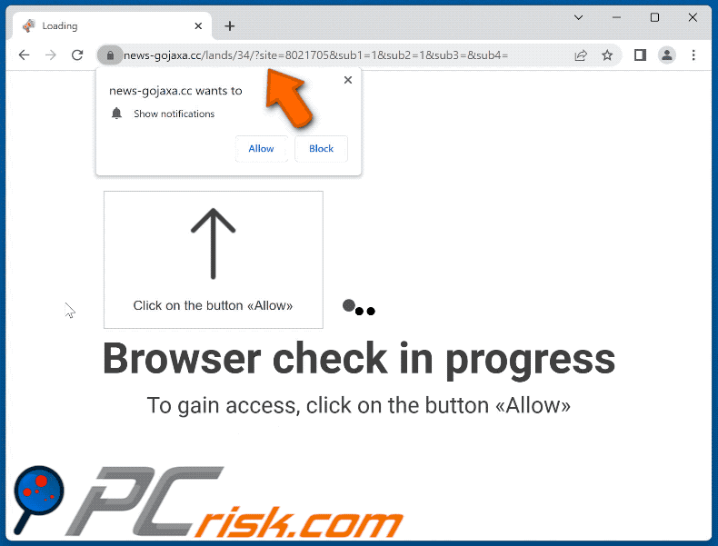 news-gojaxa[.]cc website appearance (GIF)