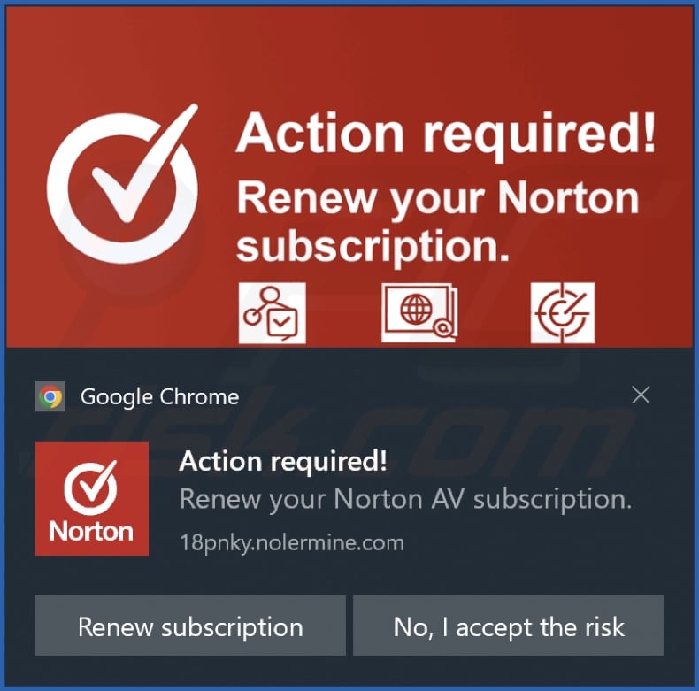 Ad delivered by the nolermine[.]com webpage