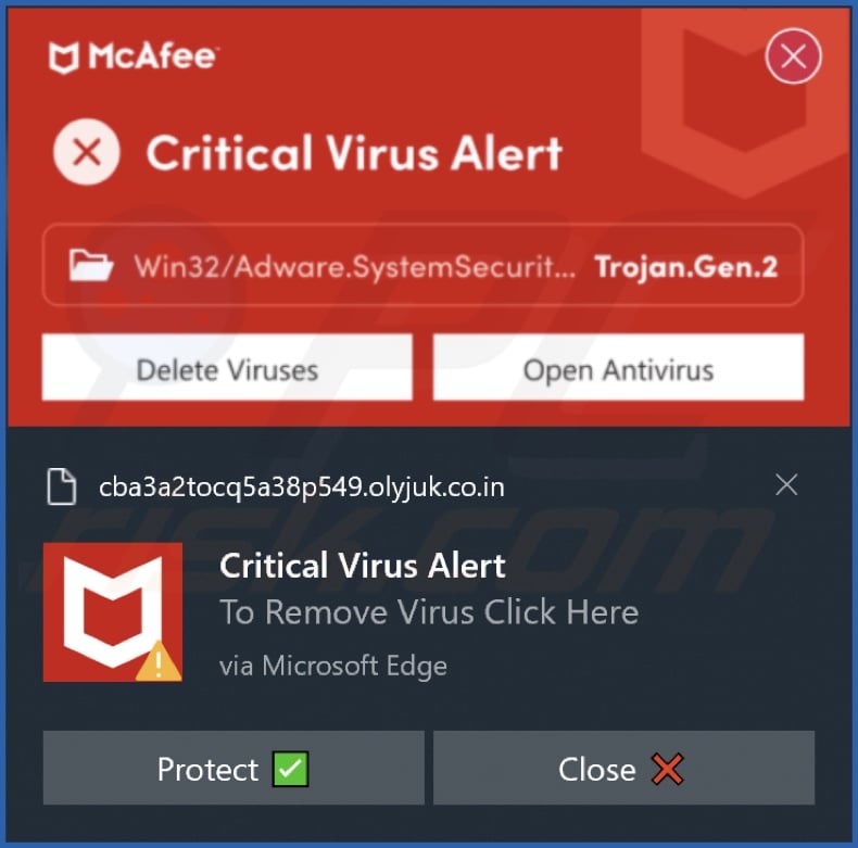 Ad delivered by the olyjuk.co[.]in webpage