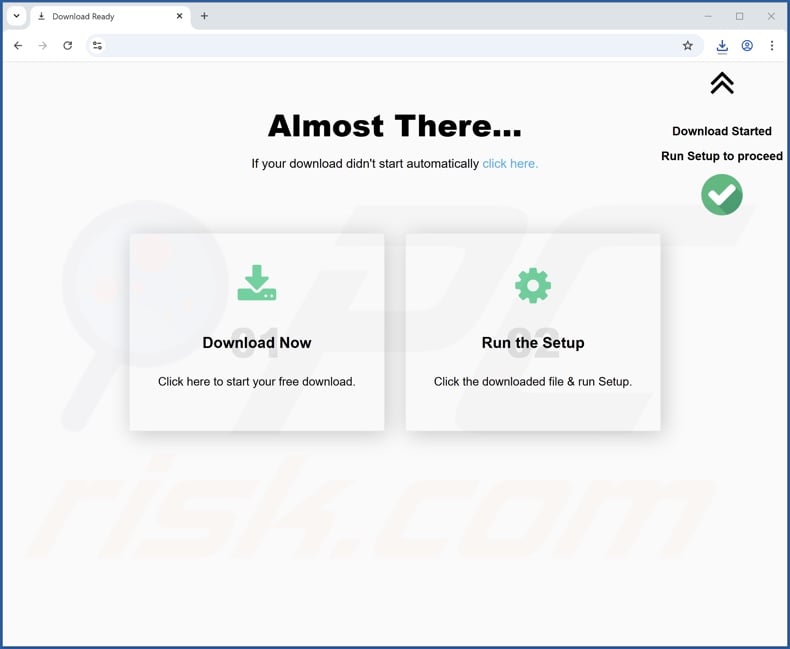 Website used to promote RaceCarTwo PUA