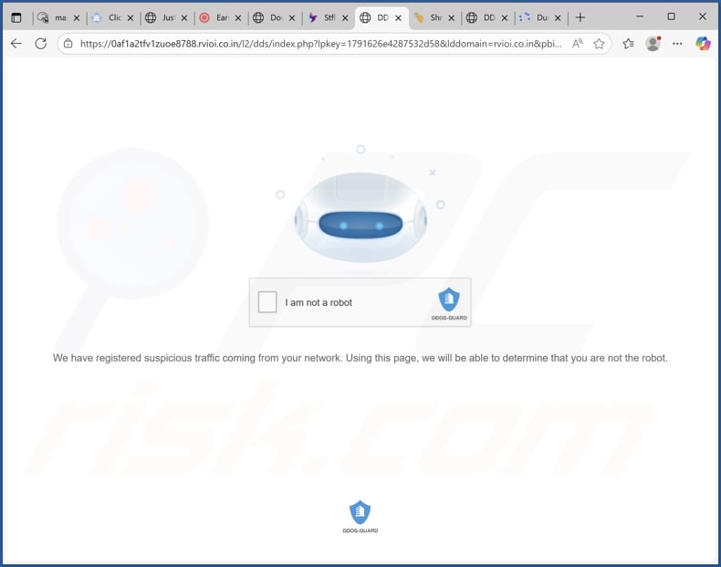 rvioi.co[.]in pop-up redirects