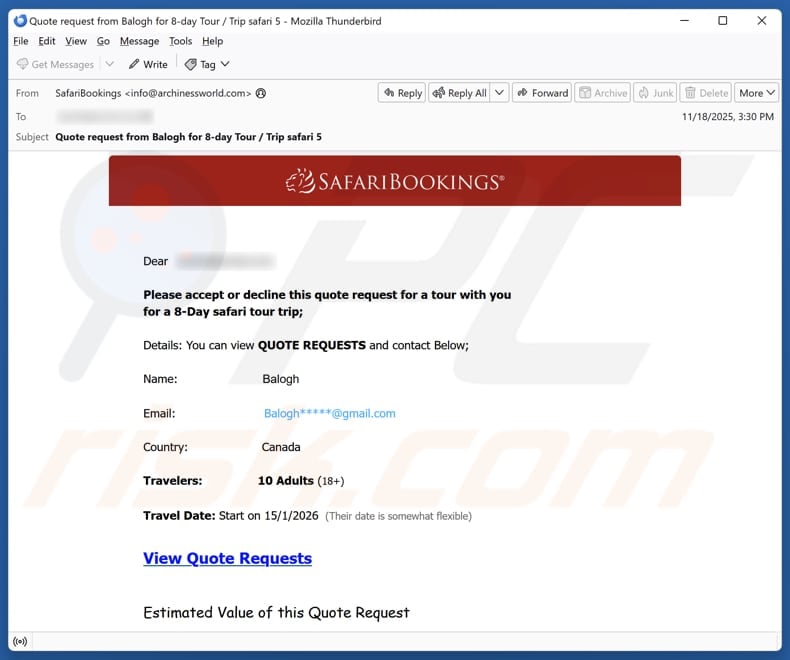 Email Account Failure Notice email spam campaign