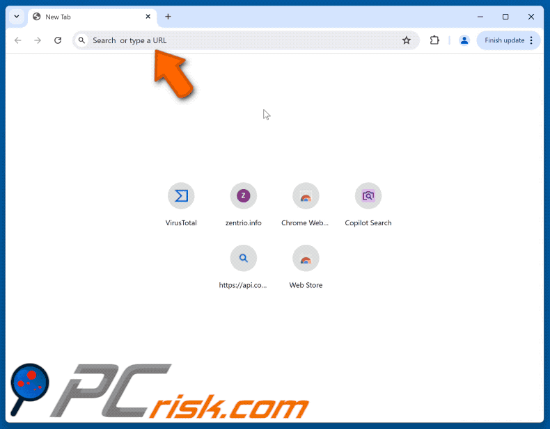 Search with AI on Chrome browser hijacker copilsearch.com redirects to bing.com