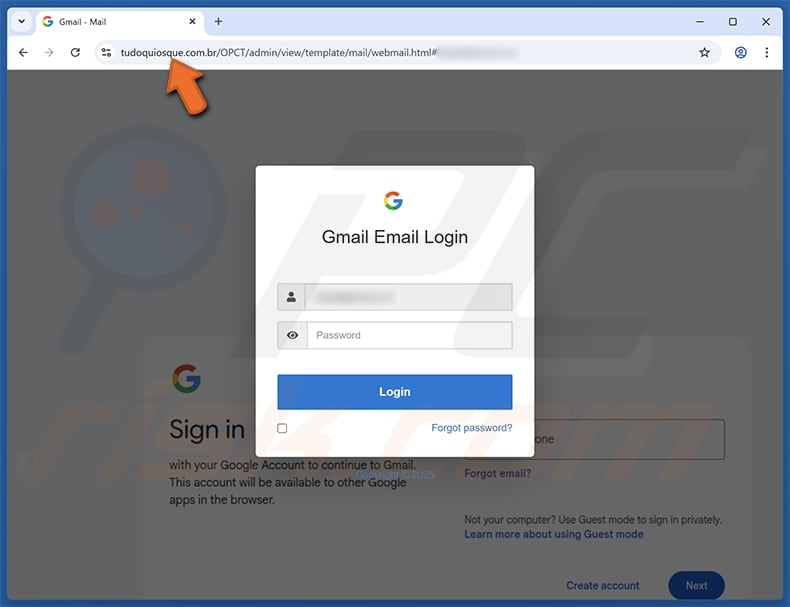 Security Restrictions Email Scam phishing page