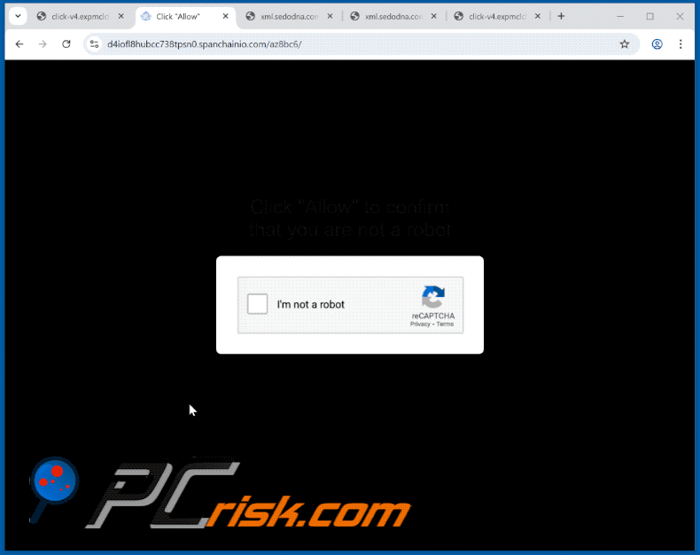 spanchainio[.]com website appearance (GIF)