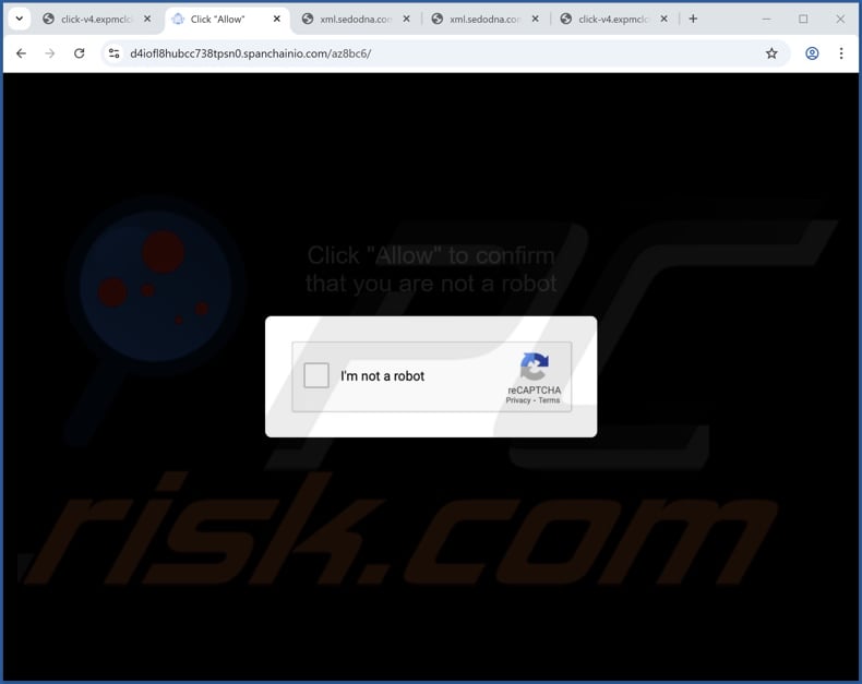 spanchainio[.]com pop-up redirects