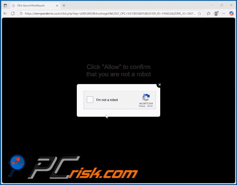 stempendemis.co[.]in website appearance (GIF)