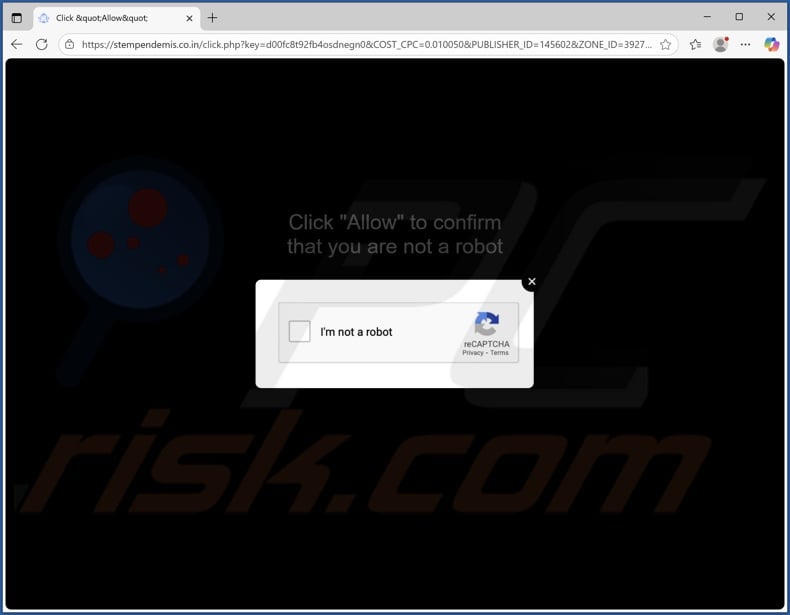 stempendemis.co[.]in pop-up redirects