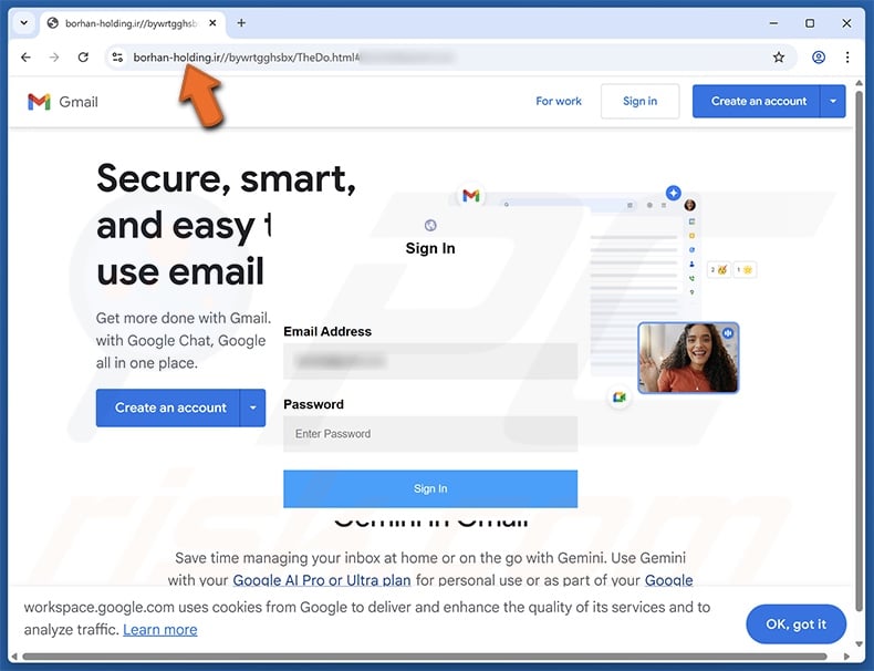 Suspicious Activity Detected scam email promoted phishing site variant