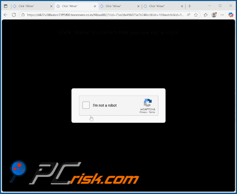 texonnero.co[.]in website appearance (GIF)