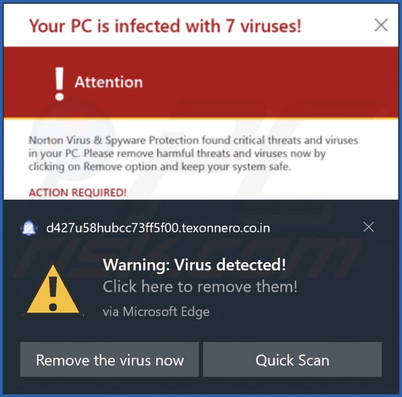 Ad delivered by the texonnero.co[.]in webpage