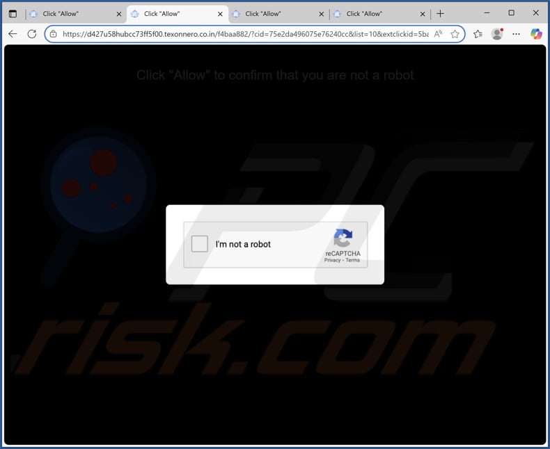 texonnero.co[.]in pop-up redirects