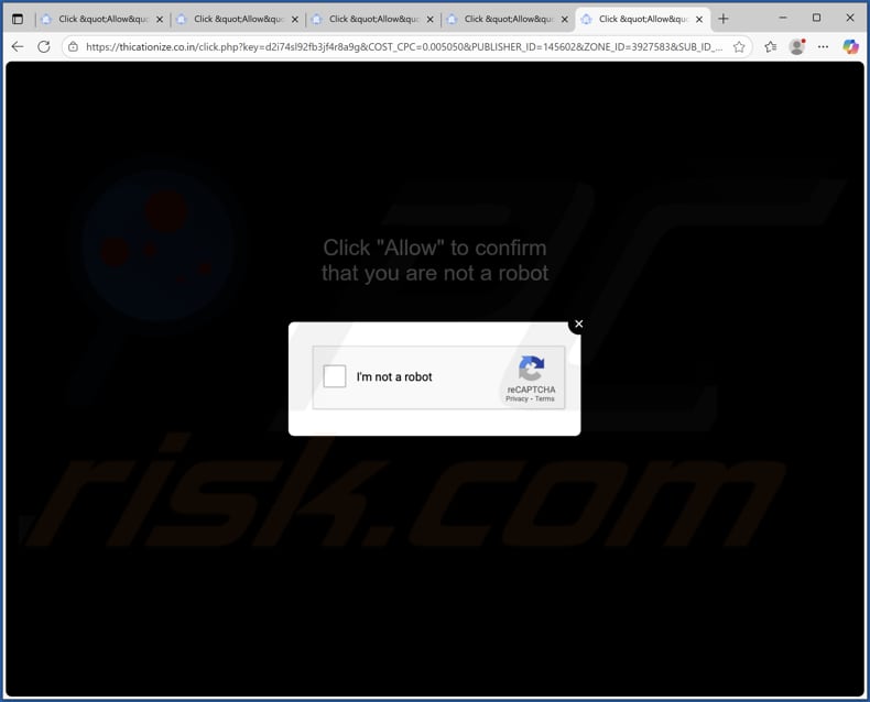 thicationize.co[.]in ads
