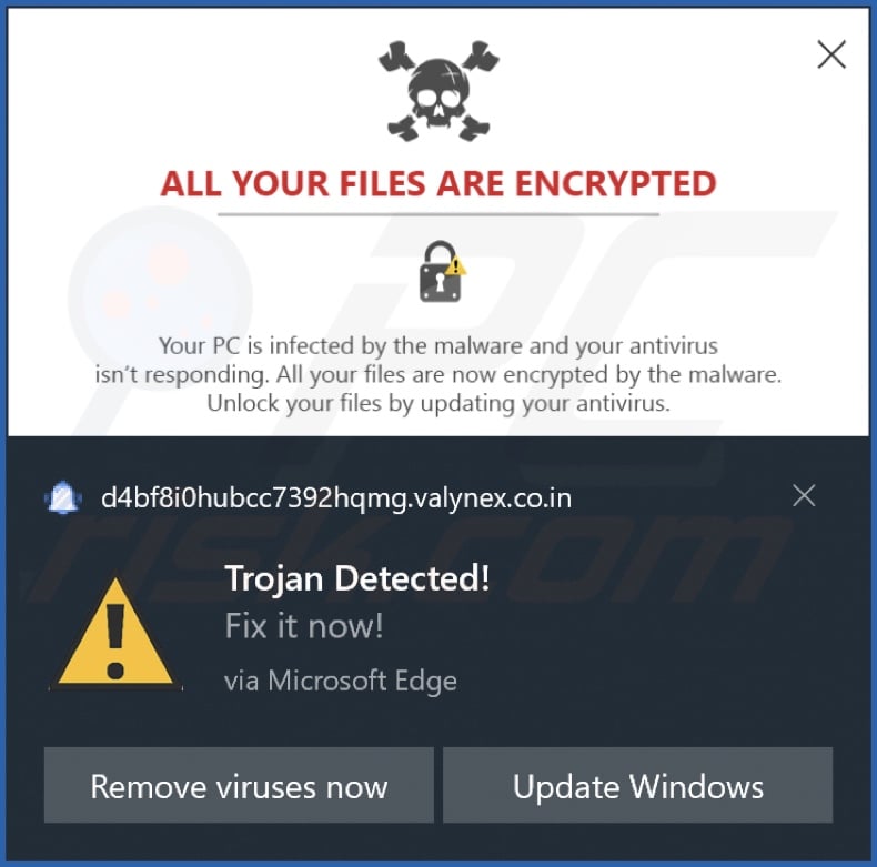Ad delivered by the valynex.co[.]in webpage