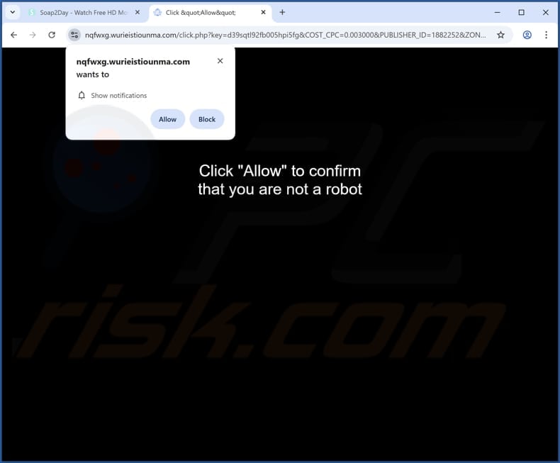 wurieistiounma[.]com ads
