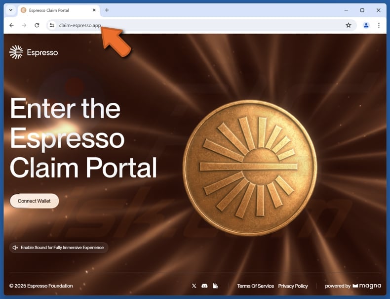 Claim Espresso (ESP) scam