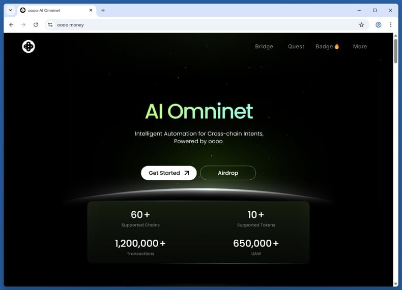 Claim $OOOO Scam real website (oooo.money)