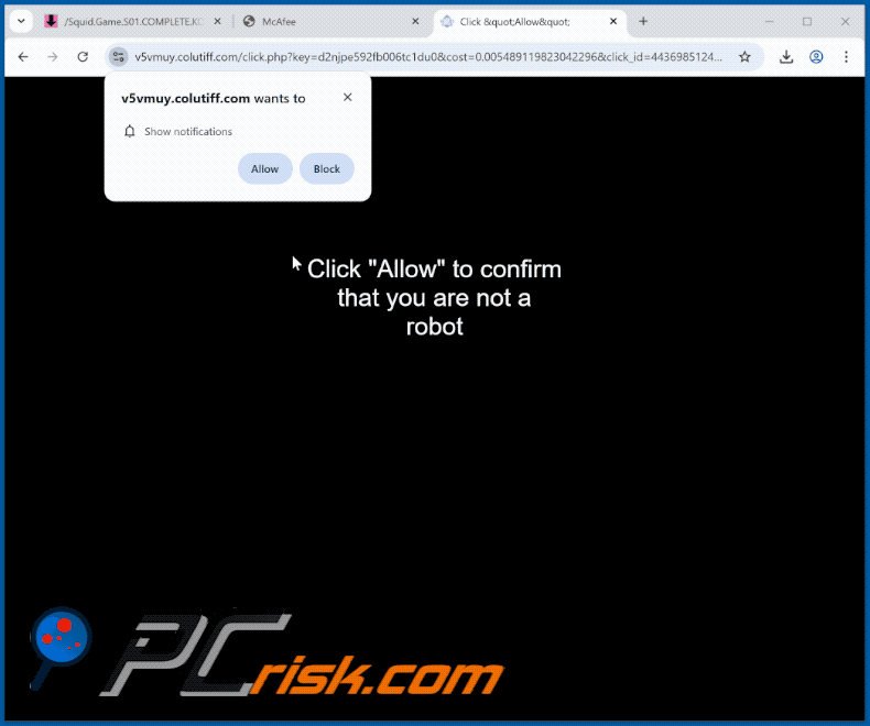 colutiff[.]com website appearance (GIF)