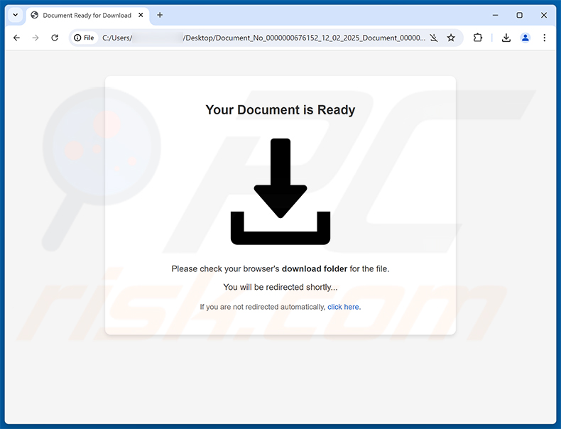 Malicious HTML document distributed via Contract Agreement Email Virus (2025-12-04)