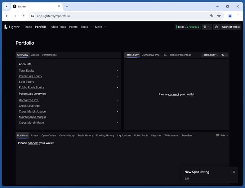 Fake Lighter trading platform scam real website app.lighter.xyz