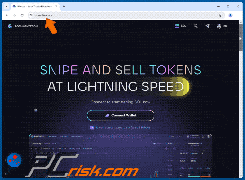 Appearance of Fake Photon Website scam