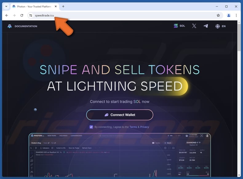 Fake Photon Website scam