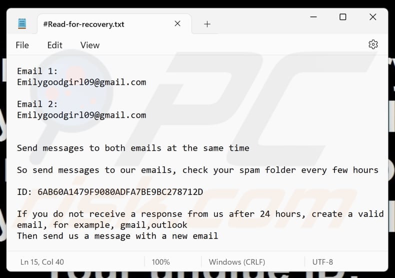 GoodGirl ransomware text file (#Read-for-recovery.txt)