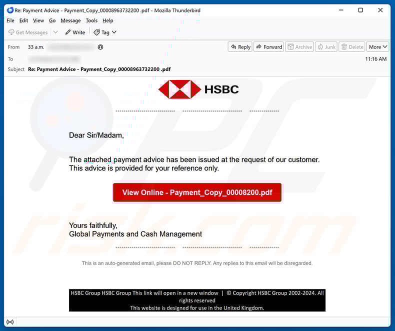 HSBC E-Payment Advice Email Scam (2025-12-03)