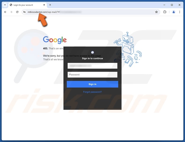 HSBC - Invoice Details Email Sca phishing page