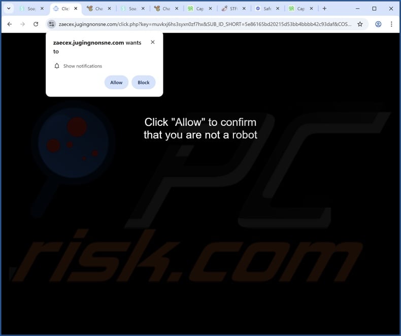 jugingnonsne[.]com pop-up redirects