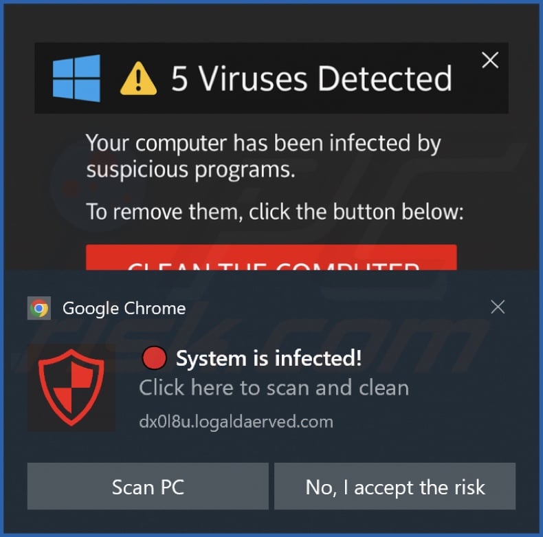 Ad delivered by the logaldaerved[.]com webpage