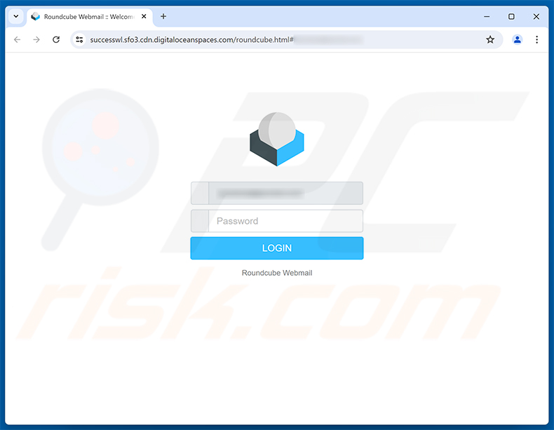 Phishing site promoted via Mailbox Update-themed spam email (2025-12-23)