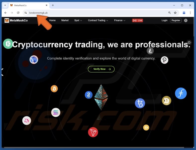 Fake MetaMask Identity Verification website