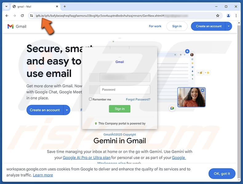 Microsoft OneDrive - Files Shared With You Email Scam fake site