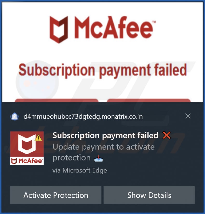 monatrix.co[.]in notification