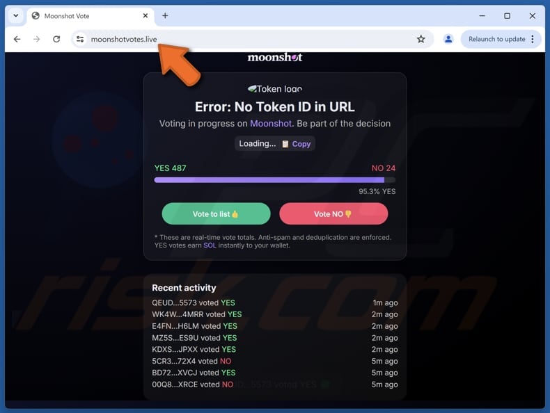 Moonshot Voting scam