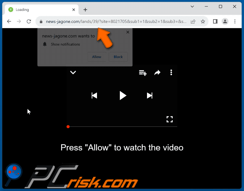 news-jagone[.]com website appearance (GIF)