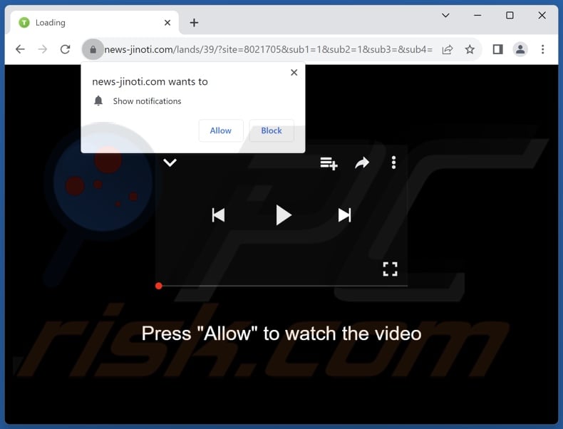 news-jinoti[.]com pop-up redirects