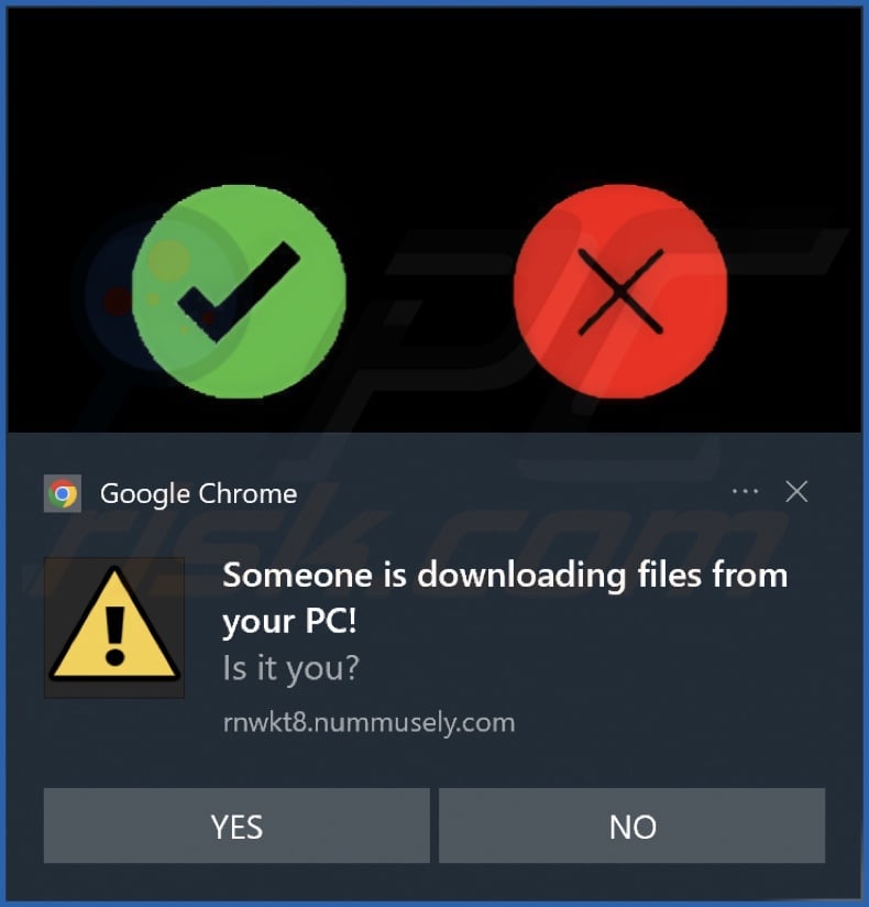 Ad delivered by the nummusely[.]com webpage