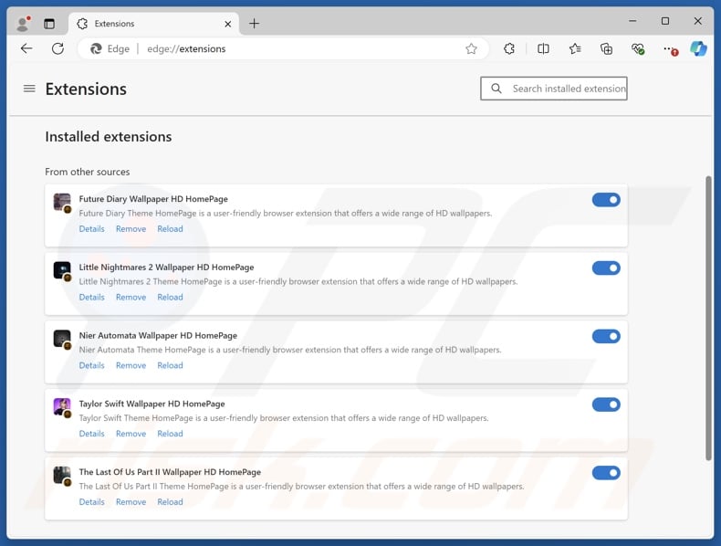 ShadyPanda installed on Edge