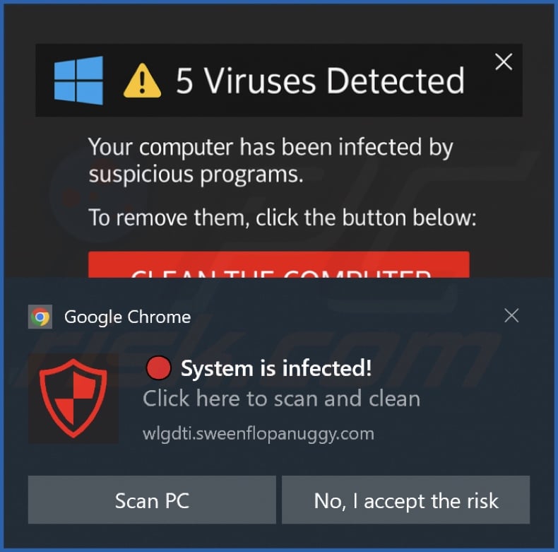 Ad delivered by the sweenflopanuggy[.]com webpage