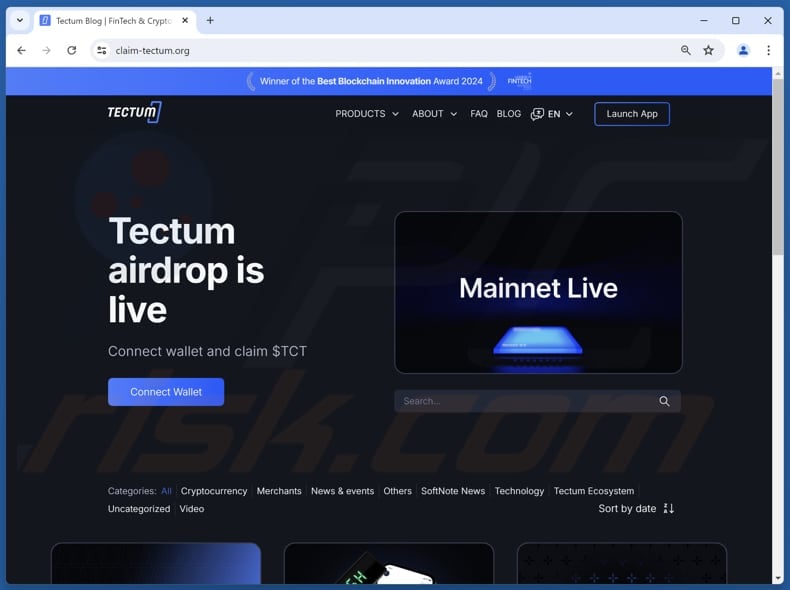 Tectum Airdrop scam