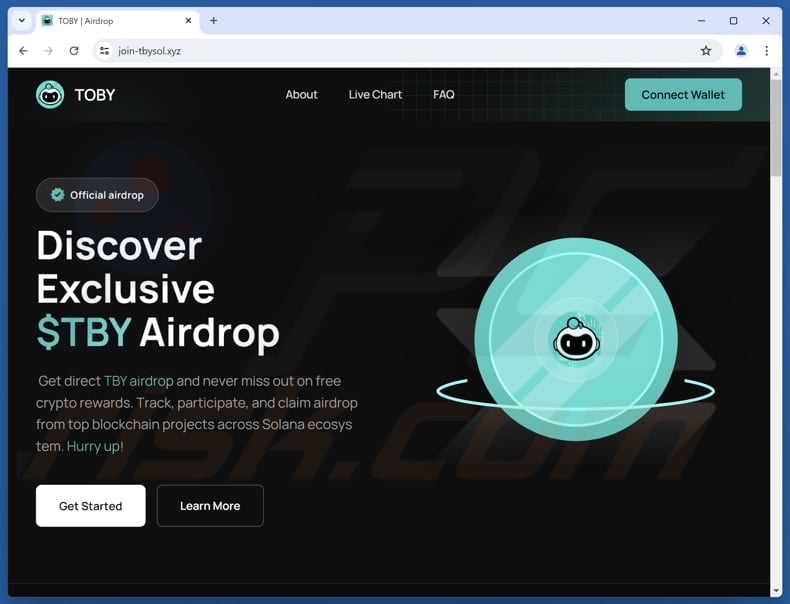 TOBY ($TBY) Airdrop scam