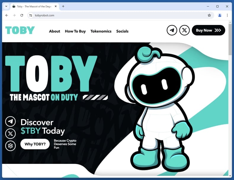 TOBY ($TBY) Airdrop Scam (tobyrobot.com)