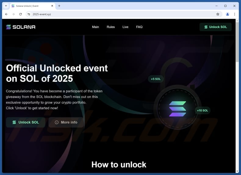 Unlock Solana Event scam