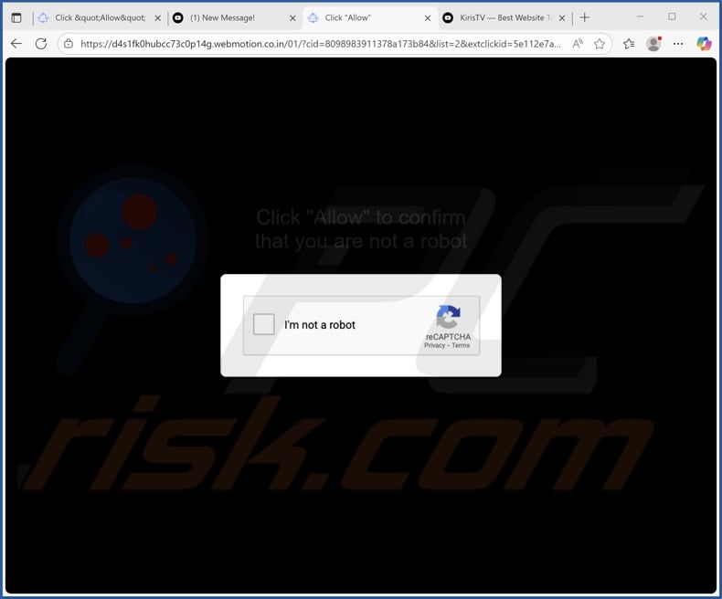 webmotion.co[.]in pop-up redirects