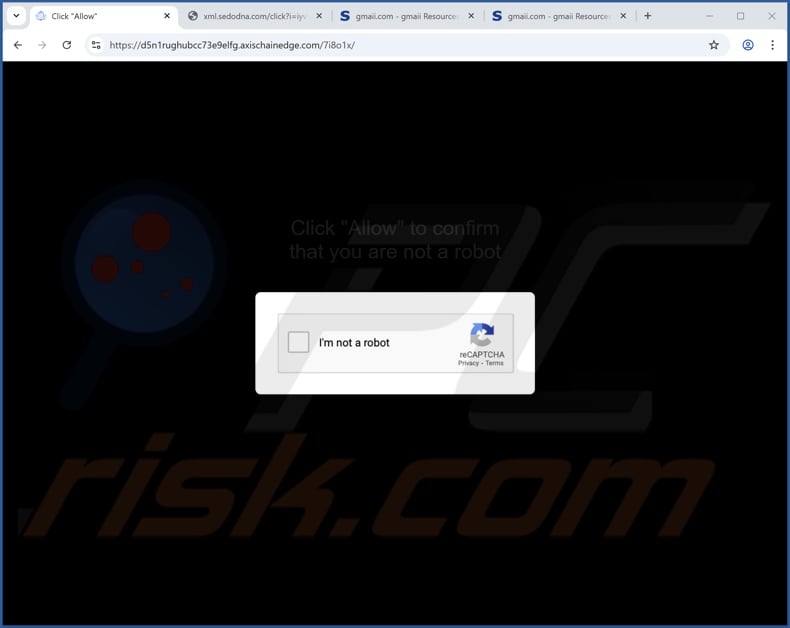 axischainedge[.]com pop-up redirects